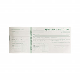 Carnet à souche quittances de loyer x50