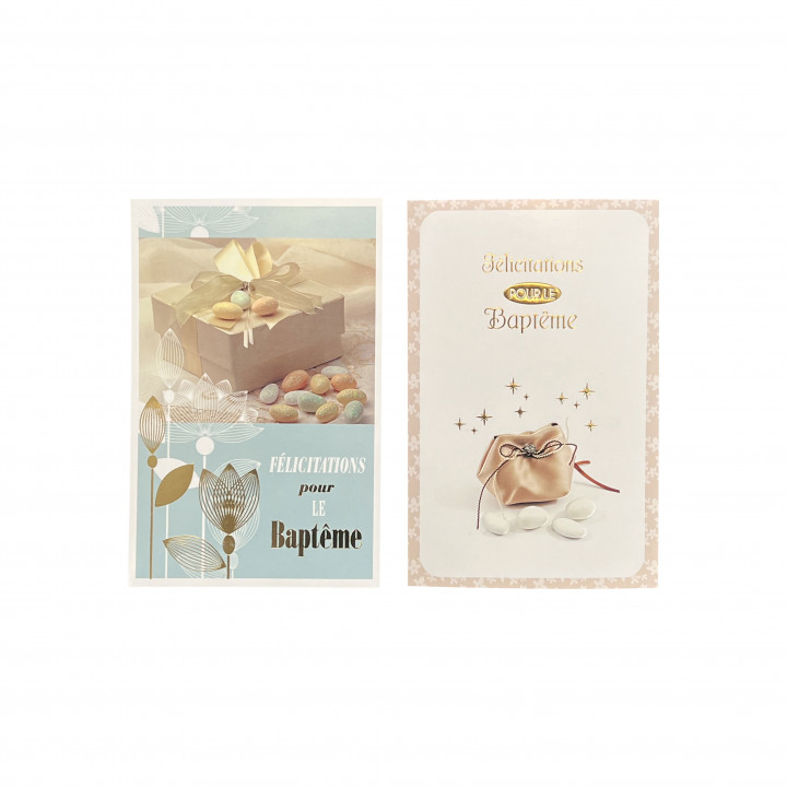 Lot de 6 cartes Baptême