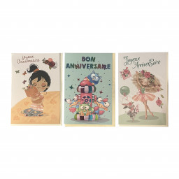 Lot de 6 Cartes d'anniversaire pour enfant