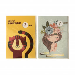 Lot de 6 cartes à roulette Bon Anniversaire pour enfant