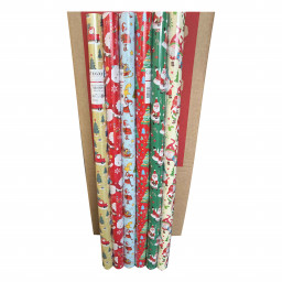 Box de 60 rouleaux de papier cadeau Noël enfant