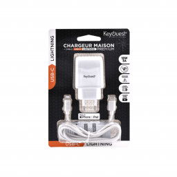 Kit chargeur secteur 18 W + câble Lightning USB-C