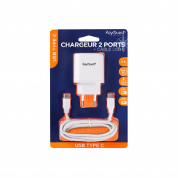 Kit chargeur secteur 3 A + câble USB-C