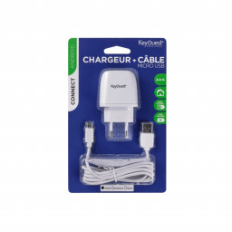 Kit chargeur secteur 2.4 A + câble Micro USB