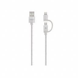 Câble 2 en 1 Premium - Lightning + Micro USB